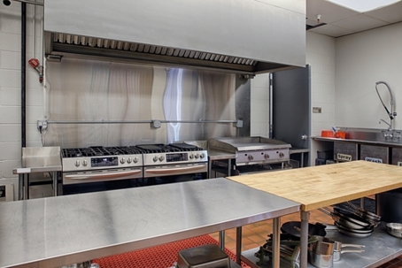 Commercial kitchen vent hood.