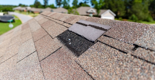 Roof damage after storm